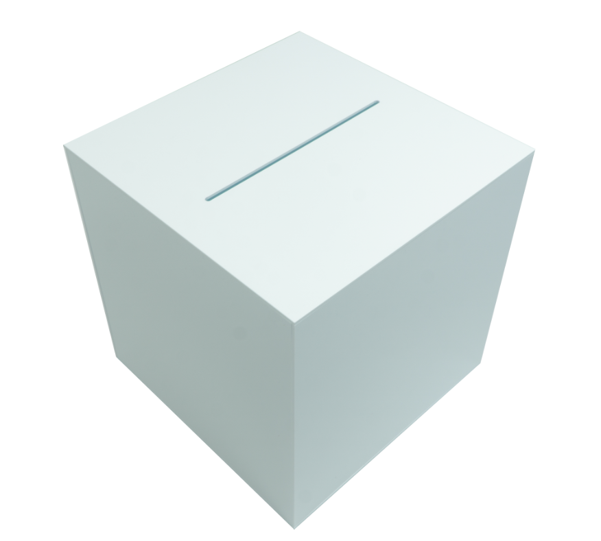 Losbox aus Acryl in Weiß | EH Designshop